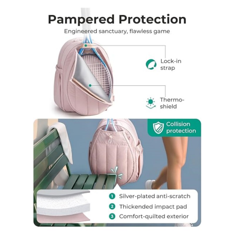 Pickleball Bag Racket Storage Backpack Waterproof And Easy-to-clean With A Shoe Compartment 4