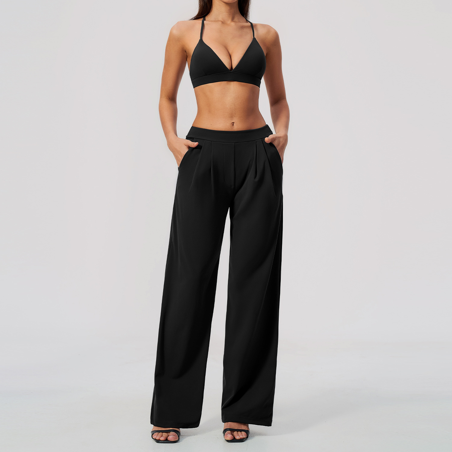 Fitness Activewear Quick-dry Two-piece Set For Yoga