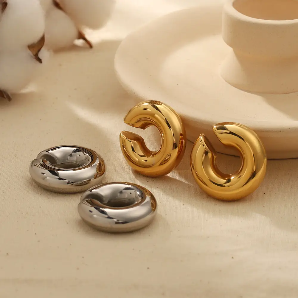 Popular Fat C- Shaped Stainless Steel Ear Ring