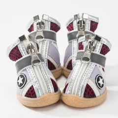 Dog Shoes Anti-drop Breathable Shoes - Red Star - View 1