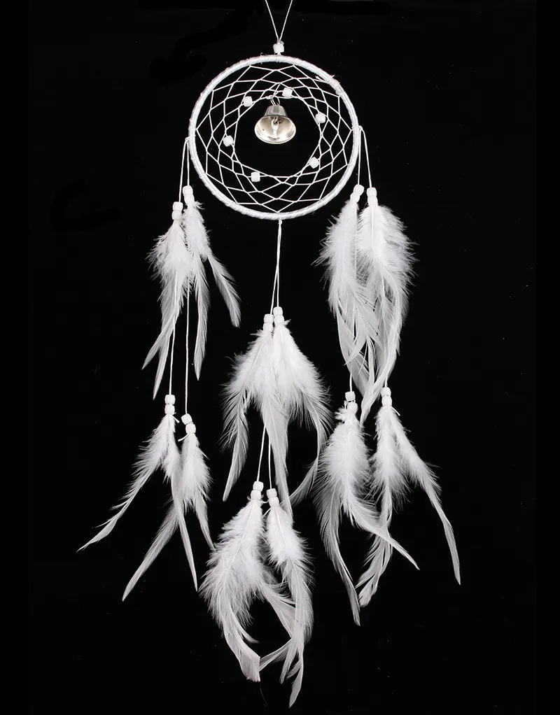 Feather Dreamcatcher Wind Chimes Pendant - White