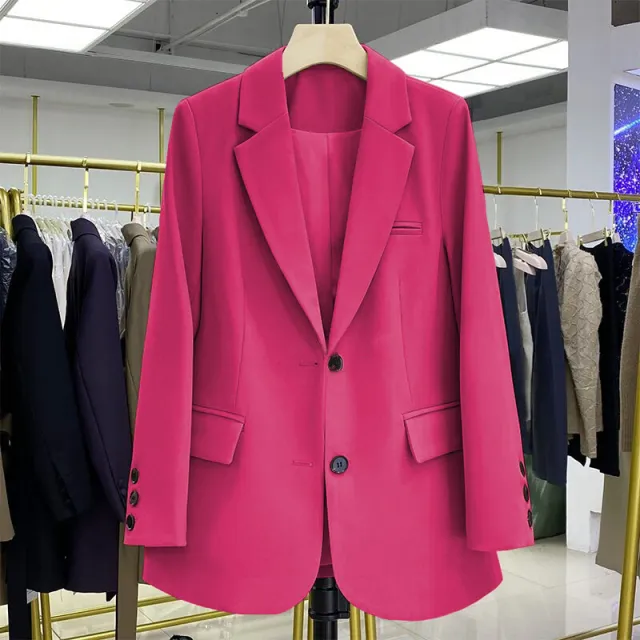 Women's Casual Loose Design Stylish Commuting Coat Rose - Shop at LoveMi