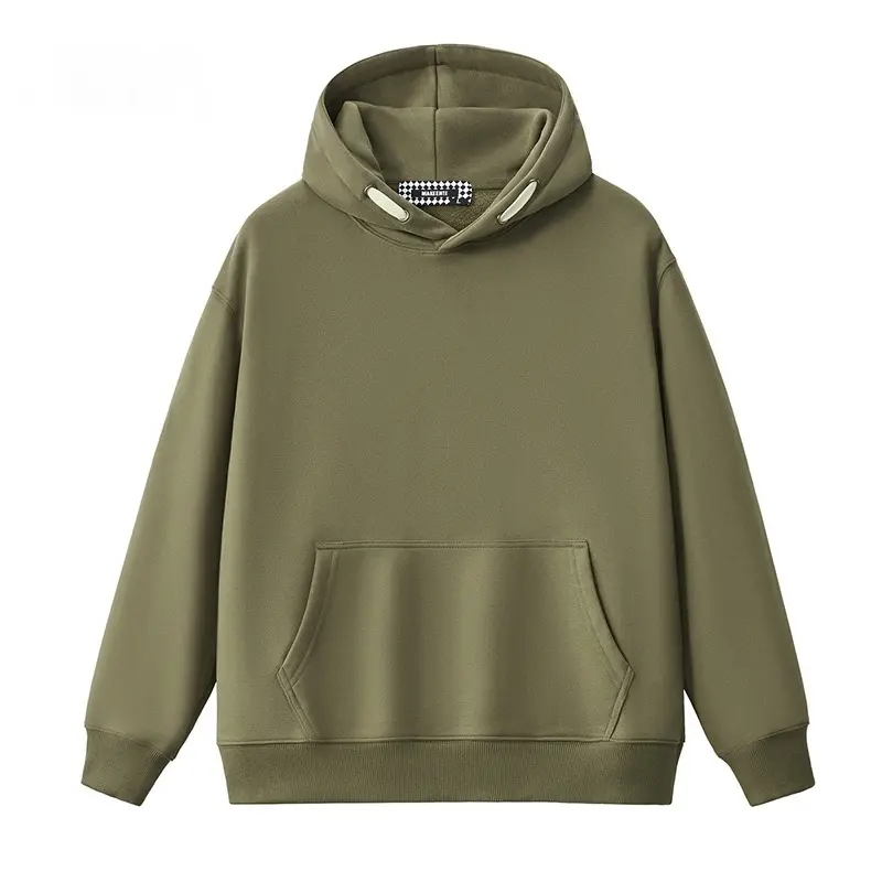 Autumn Trendy Korean Preppy Style Solid Color Pullover Hooded Loose Sweater Men