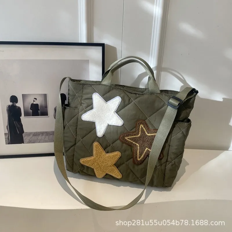 Women's Rhombus Tote Bag - Green