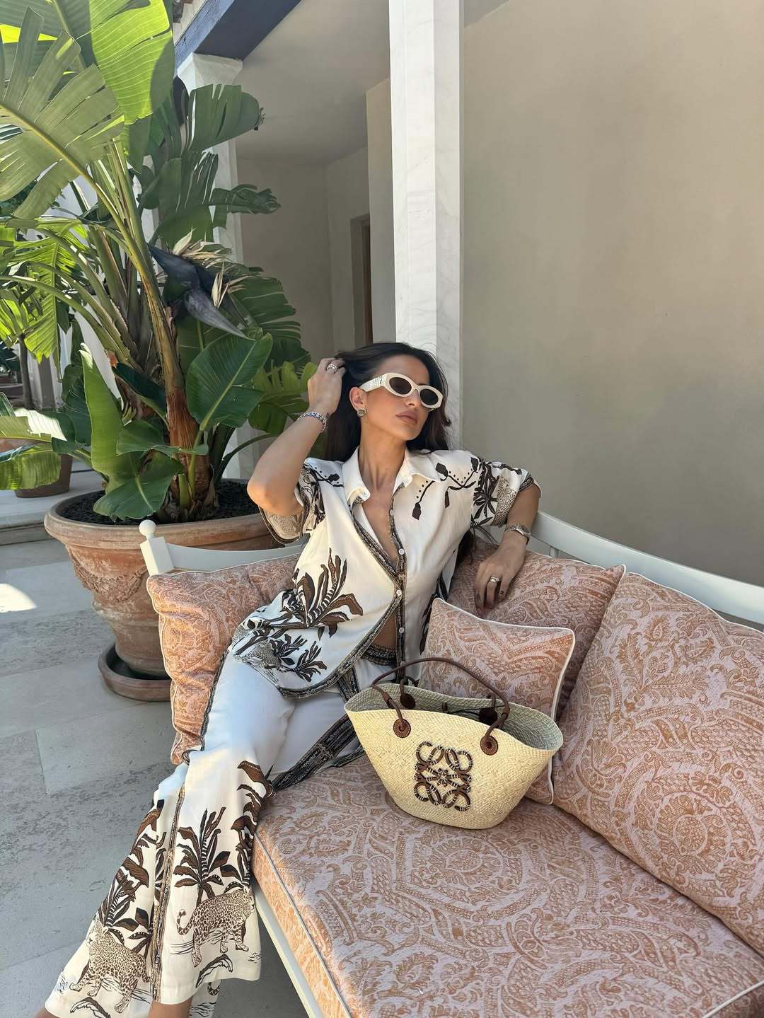 European American Floral Print Suit Women Brown - Shop at LoveMi