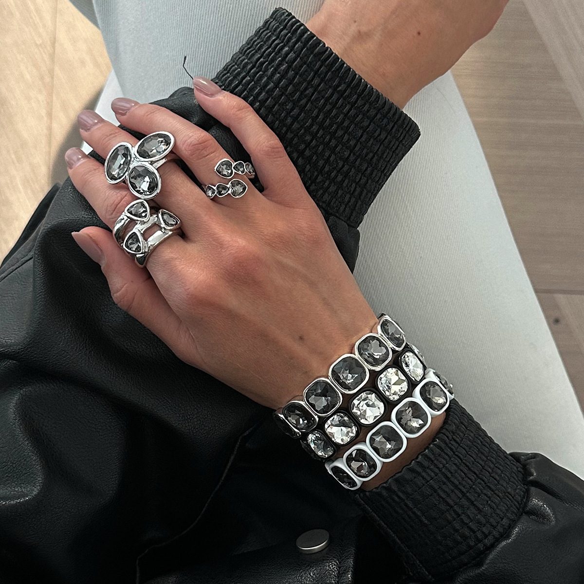 Stylish Metal Layered Mixed Bracelet For Women