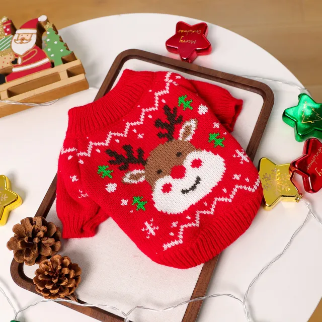 Fashion Personality Halloween Pet Clothes Dog Clothes Comet Elk Christmas Sweater - Shop at LoveMi