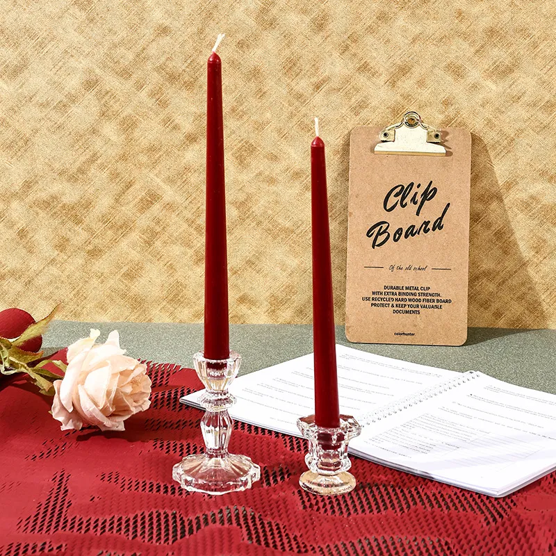 Christmas Wine Red Aromatherapy Candle Atmosphere Decoration - Pointed Glossy 2X26