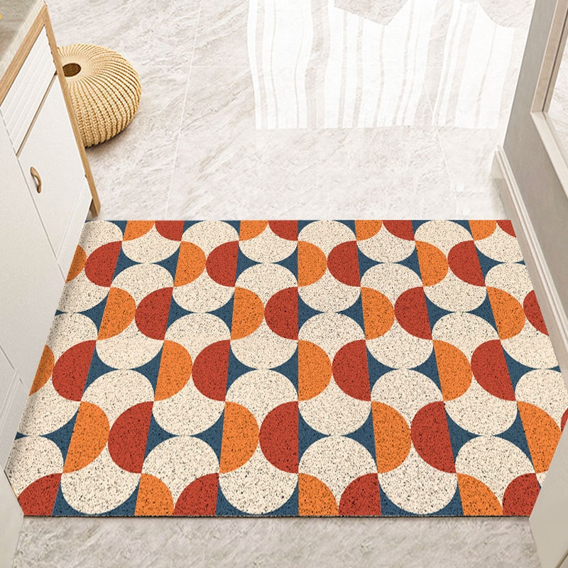 American Retro Doormat Cut-out Non-slip Foot Mat Entrance PVC Loop Floor Mat