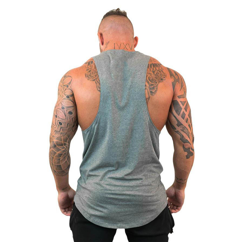 Title 12, Blank Cotton Waistcoat Loose Bodybuilding Fitne...