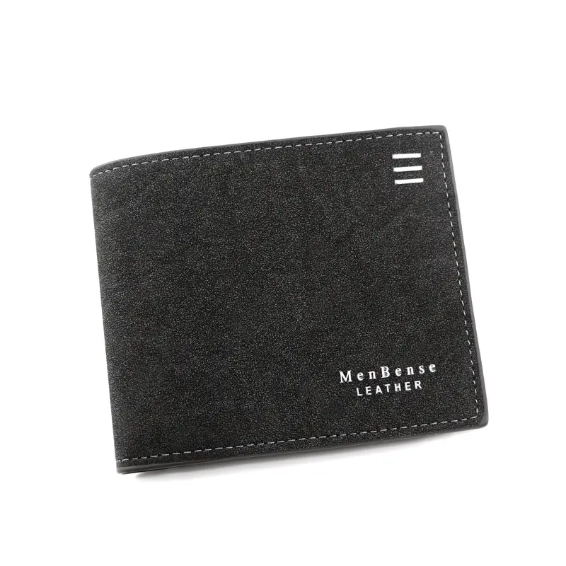 New Personalized Men's Short Wallet Fashion Silk Screen Frosted