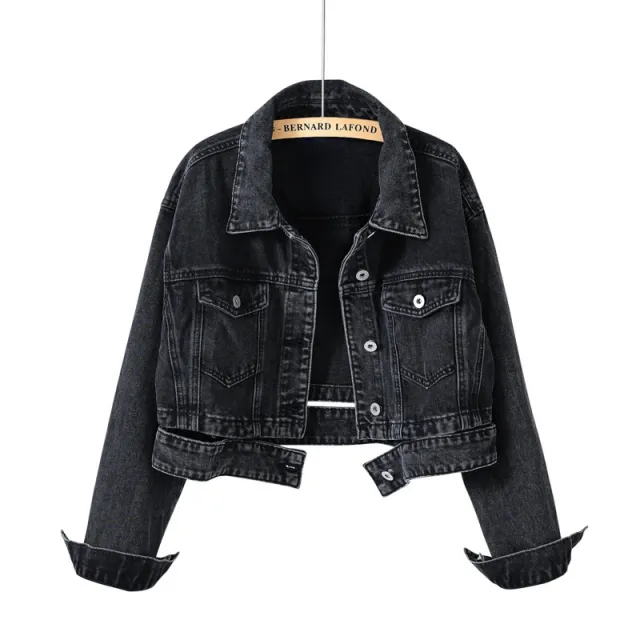 Spring And Autumn New Retro High Waist Jacket Top Black - Shop at LoveMi