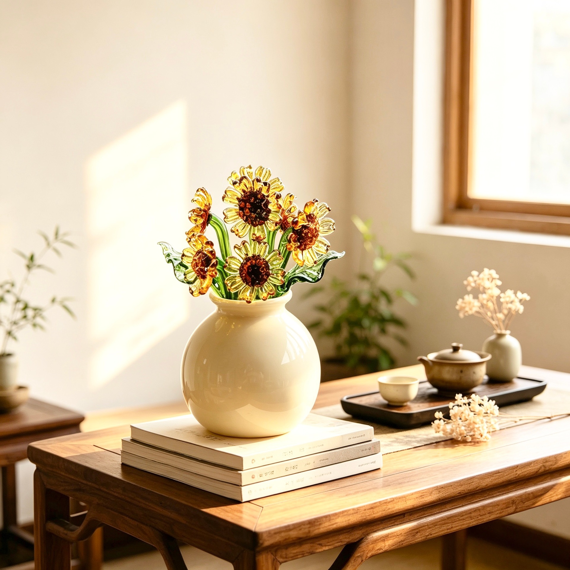 Glass Flower Eternal Flower Desktop Ornament