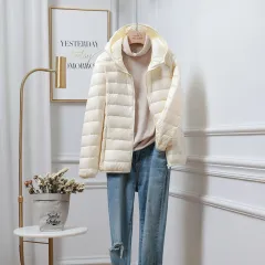 Lightweight Down Jacket Women's Plus-sized Plus Size Ultra-thin - White - View 1