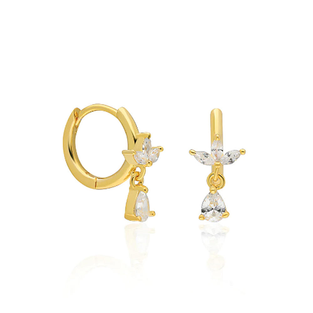 Water Drop Horse Eye Ear Ring Ear Button Wind Diamond