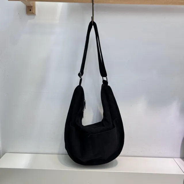 Deerskin Velvet Large Capacity Crossbody Retro Shoulder Bag For Women Black - Shop at LoveMi