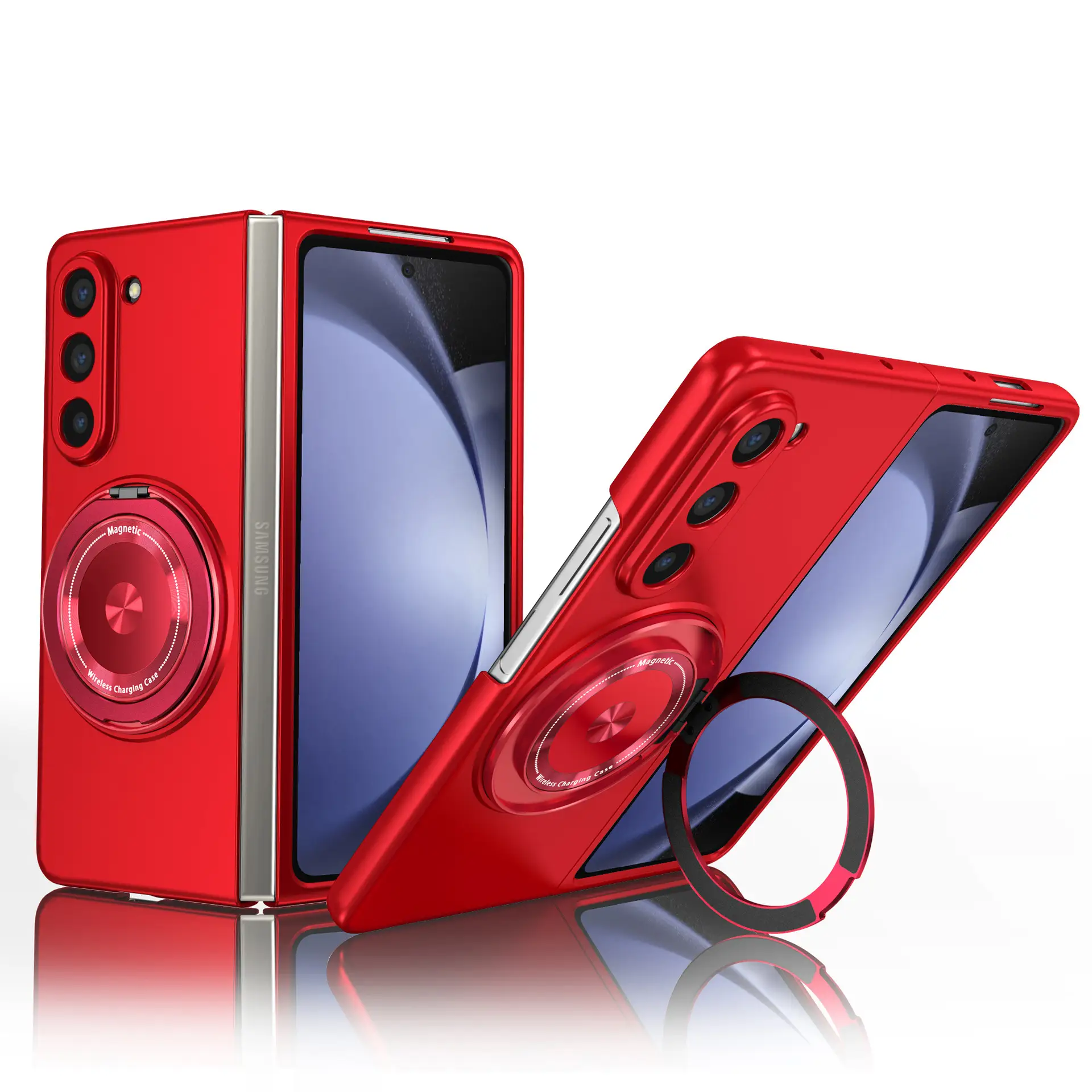 Silicone Phone Case Magnetic Rotating Bracket