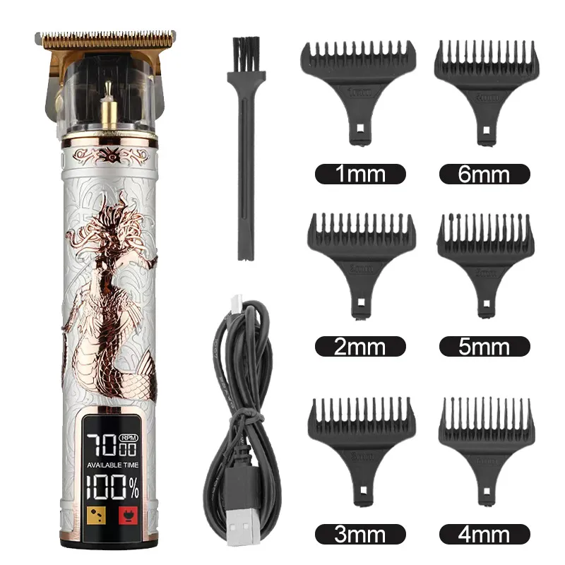 Hair Clipper Electric Electrical Hair Cutter Retro Oil Head Engraving - Platinum Medusa