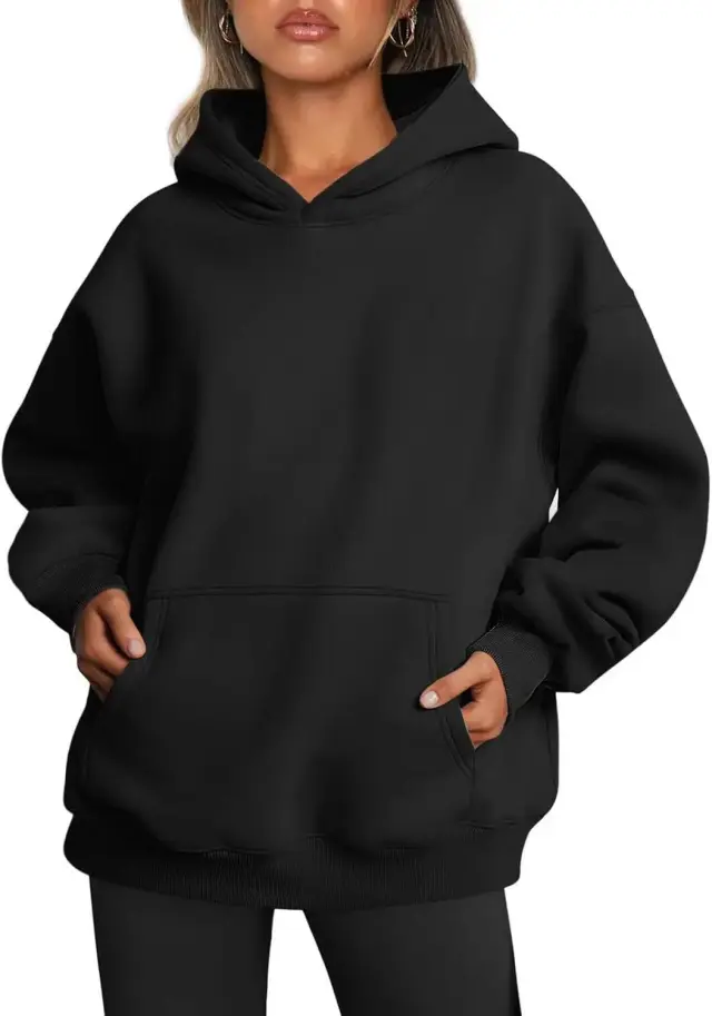 Queen Oversized Hoodie Drop shoulder Sleeve Sports Black - Shop at LoveMi