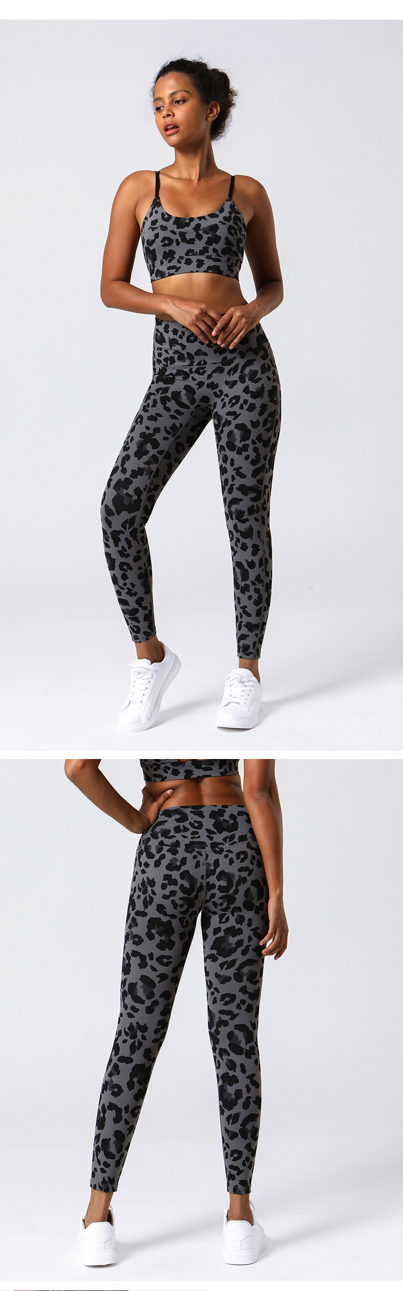 Title 3, Pantalones de yoga con estampado de leopardo pa...