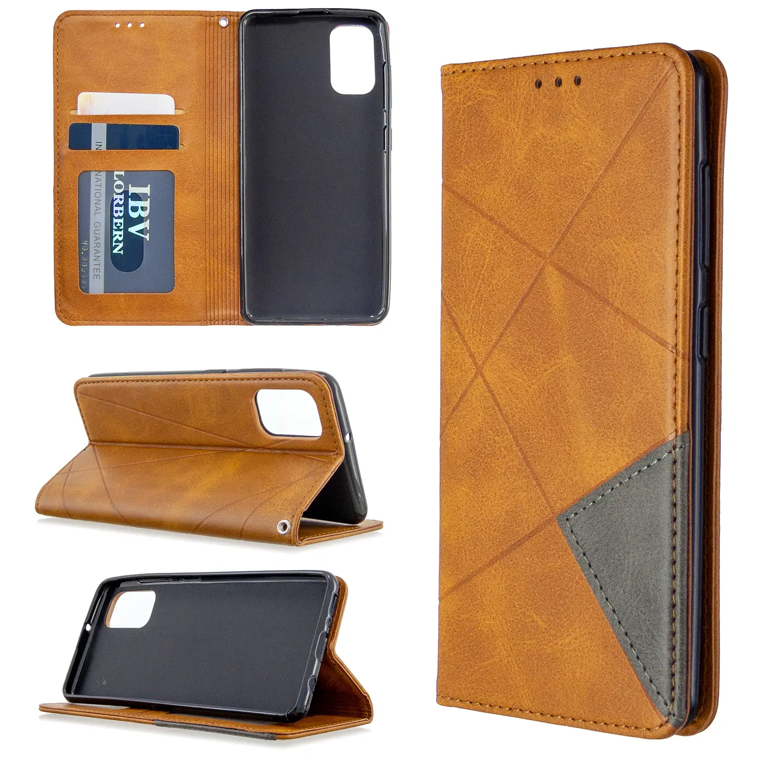Phone Case Prismatic Magnetic Protective Leather Case