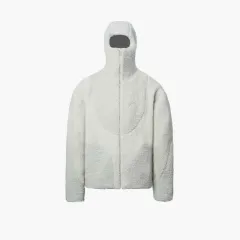 Zipper Letter Embroidery Warm Autumn Winter Sweater - White - View 1