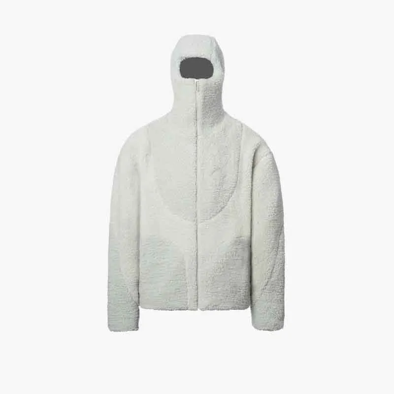 Zipper Letter Embroidery Warm Autumn Winter Sweater - White