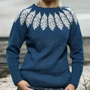 Women's Round Neck Multicolor Loose Fashion Pullover Sweater Style277 - Shop at LoveMi