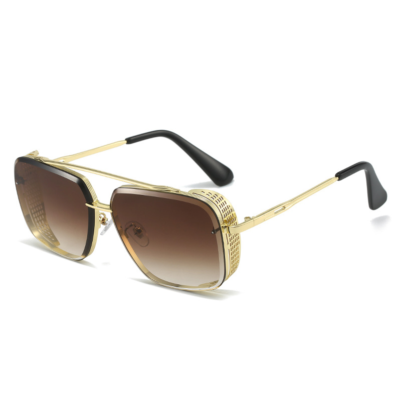 Gradient A Wire Fence Edge Retro Sunglasses - Image 14