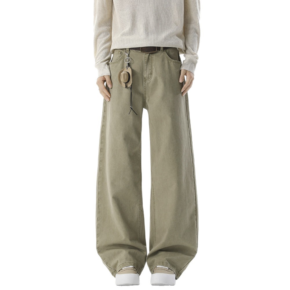 Solid-color Washed Casual Pants For Men — vue 4