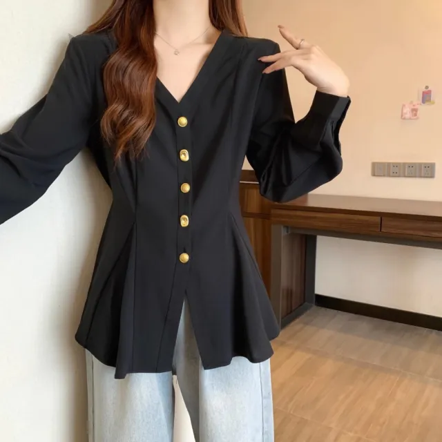 Stylish And Versatile Button down Commuter Shirt Black - Shop at LoveMi
