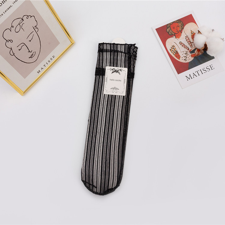 Japanese Mesh Bunching Socks Women