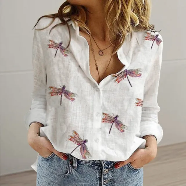 Women's Long Sleeve Lapel Geometric Print Fashion Casual Cardigan Sf5734 - Shop at LoveMi