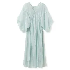 Summer New Elegant Dress National Style New Loose Sequins - Mint Green - View 1