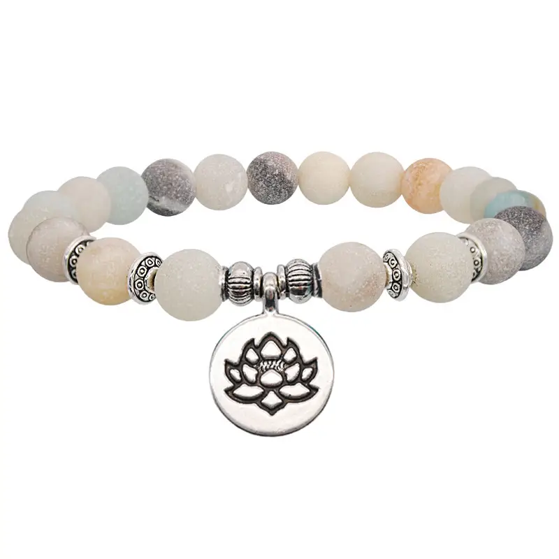 Handmade Beaded Frosted Fashion Succulent Yoga Bracelet