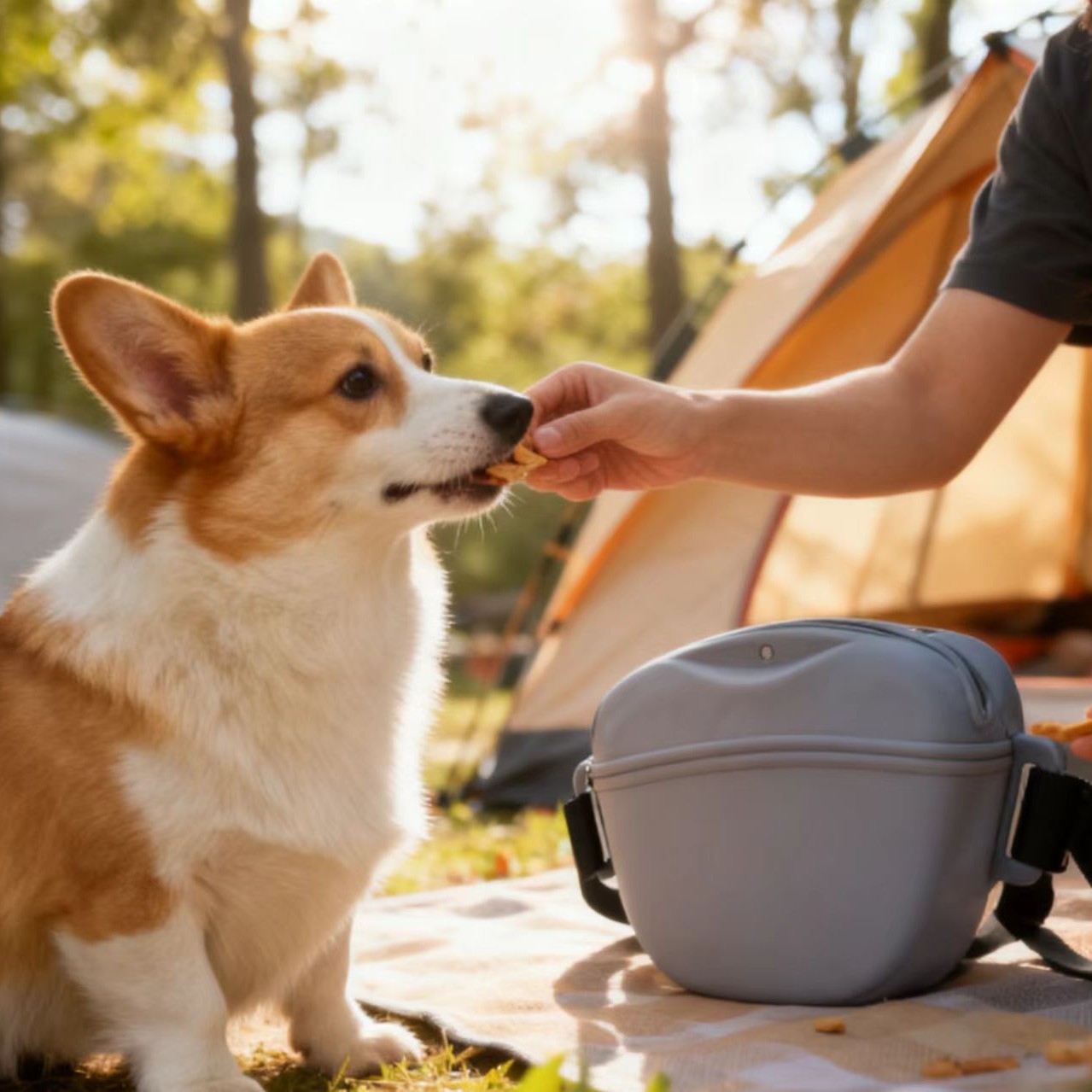 Silicone Outdoor Portable Dog Training Waist Bag