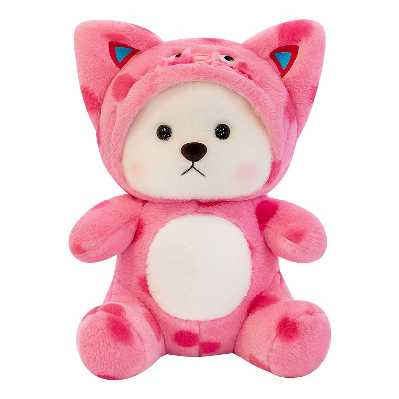 Colorful And Cute Strawberry Bear Plush Doll