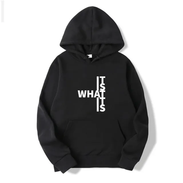 Women's Sweater Fashionable Letter Print Sweatshirt Black And White - Shop at LoveMi
