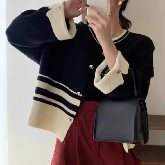 Single-breasted Sweater Cardigan Casual Short Jacket
