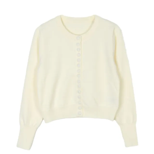 Loose Thin Purplish Red Single breasted Knitted Cardigan Coat For Women Beige - Shop at LoveMi