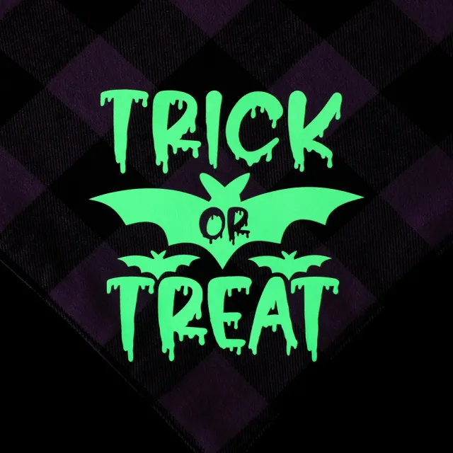 Plaid Luminous Halloween Pet's Saliva Towel Single Layer Style 4 - Shop at LoveMi
