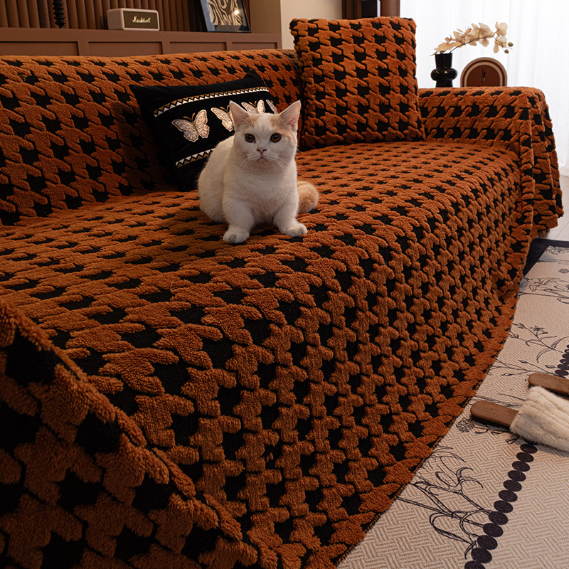 Light-luxuryHigh-end Winter Plush Sofa Cover