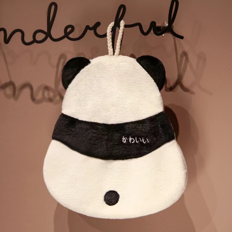 Panda Back Shadow Hand Towel