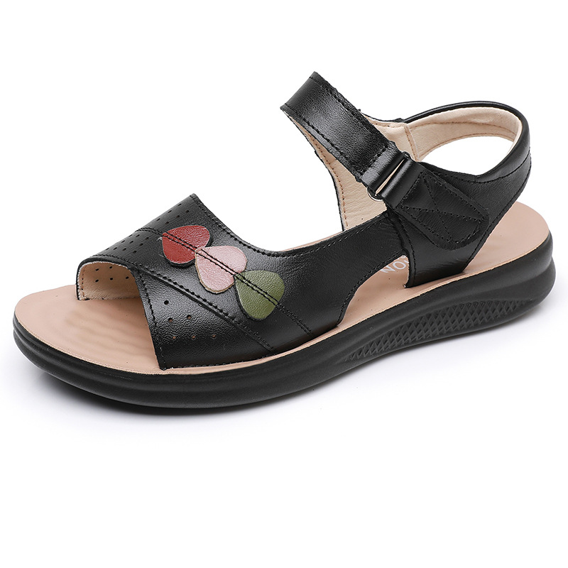 Faux Leather Velcro Sandals, picture 4 of 5