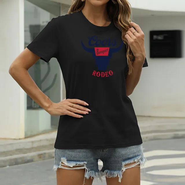 Printed Bull Plus Size Cotton Round Neck Short Sleeve T shirt Black - Shop at LoveMi