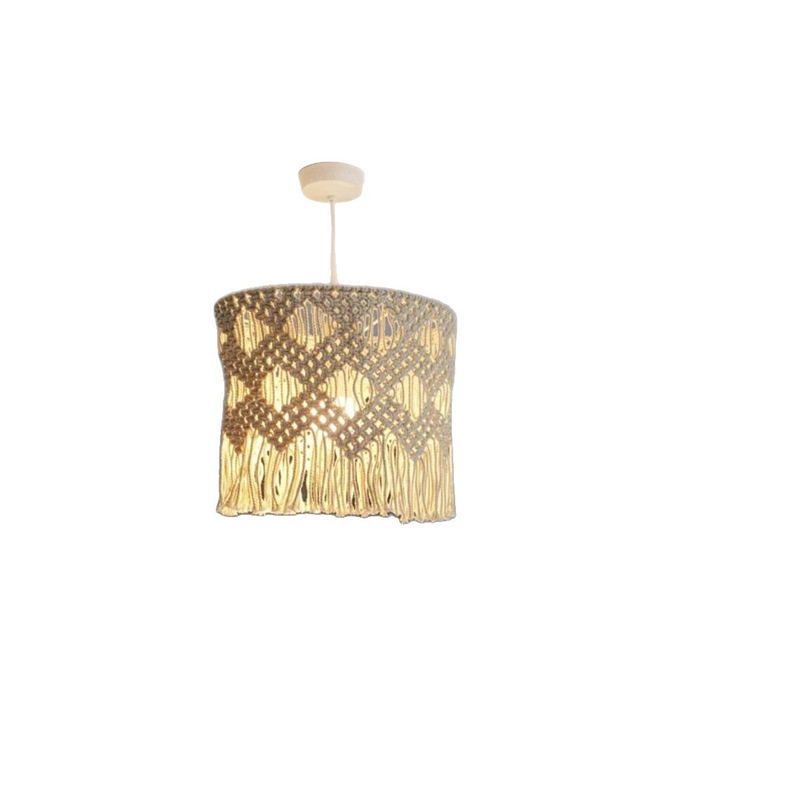 Handmade Cotton String Woven Lampshade