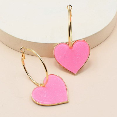 Fashion Popular Women's Love Heart Stud Earrings