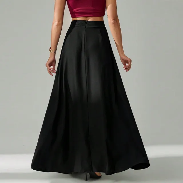 Elegant Black Commuter Skirt For Women Black - Shop at LoveMi