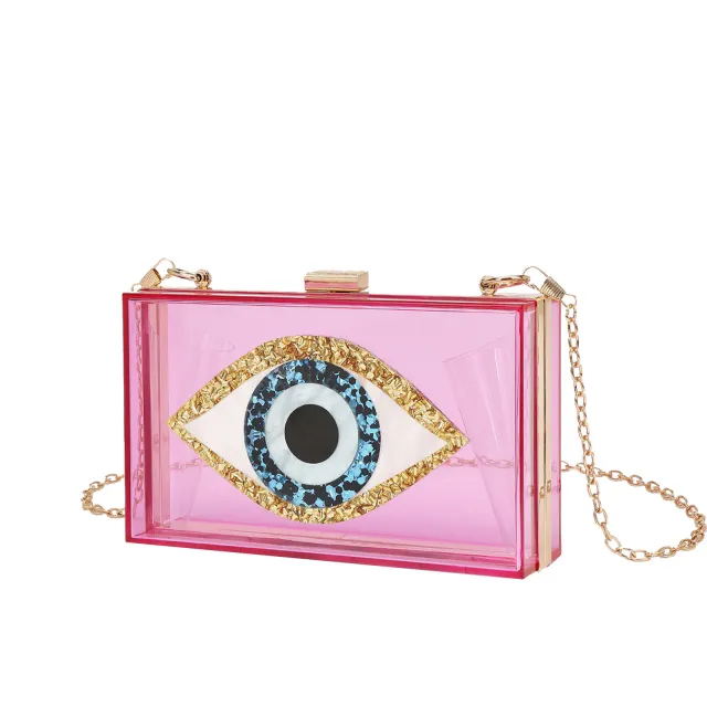 Dinner Eye Acrylic Women's Handbag Chain Purple - Shop at LoveMi