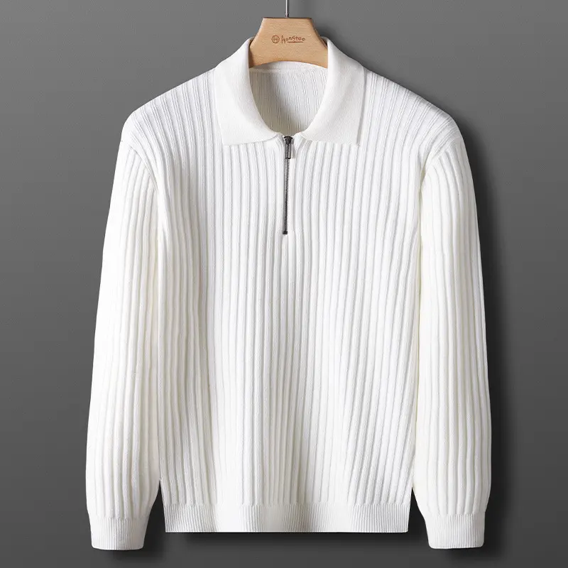 Autumn and Winter Leisure Slim-fit Handsome Sweater Half Zipper